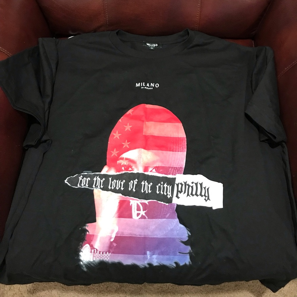 Milano Di Rouge Black short-sleeve T-Shirt mens size XL, Never worn still new.